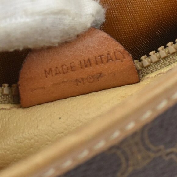 CELINE Macadam Horse Carriage Mini Shoulder Bag PVC Leather Brown GHW 02KB072 - Picture 12 of 15